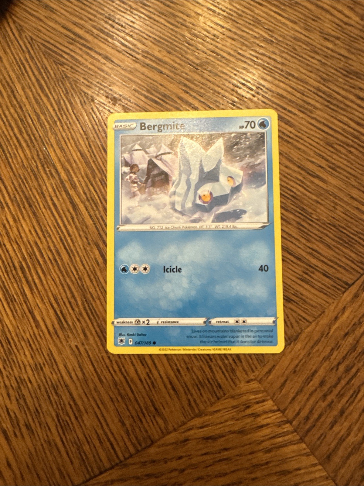 Bergmite Astral Radiance Pokémon TCG 047/189 Sword & Shield - Free Shipping