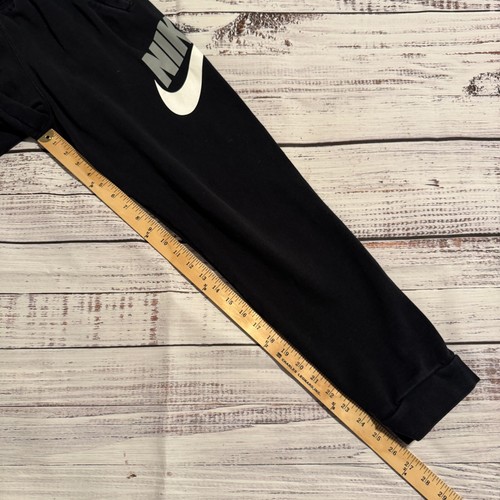 Nike Fleece Sweat Pants Joggers w/ Smoosh Logo Black Size Youth Boys XL - Picture 7 of 11