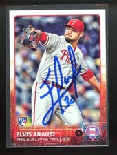 2015 Topps ELVIS ARAUJO Signed Card autograph auto PHILLIES IMPOSSIBLE