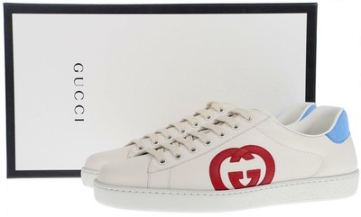 men's gucci white leather sneakers