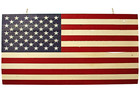 Wooden American Flag Red White Blue US Stars & Stripes Wall Decor 48in X 27in