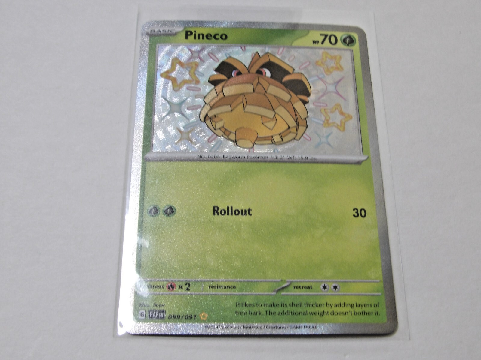 Pokemon Paldean Fates Pineco #099/091 NM
