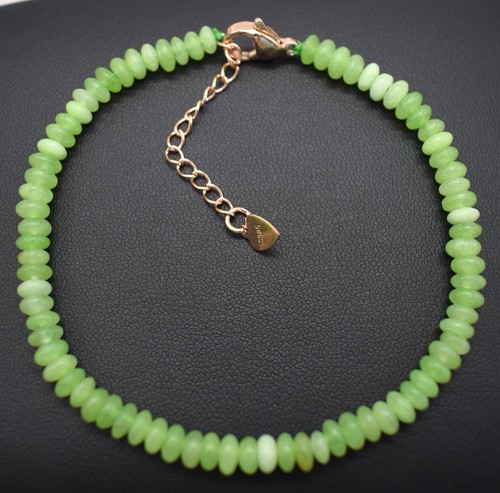 Charming New Fashion 2x4mm Green Peridot Gems Rondelle Beads Bracelet 7.5" - Picture 11 of 25