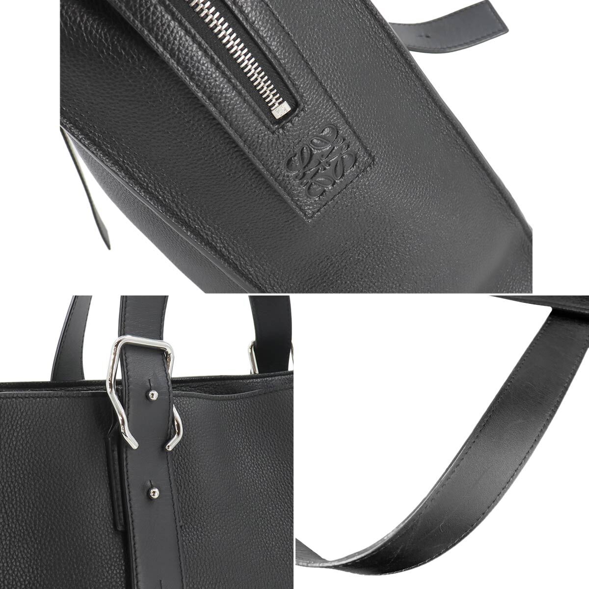 LOEWE Buckle Zip Tote Bag Leather Black B692K99X02 Purse LOEWE Buckle Zip Tote Bag Leather Black B692K99X02 Purse