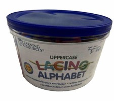 Learning Resources Uppercase Lacing Alphabet - 275 Pieces, Ages 3+, Preschool SF
