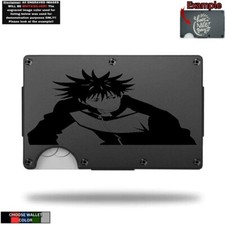 Megumi Fushiguro Jujutsu Kaisen Anime Laser Engraved Onto An Metal Wallet