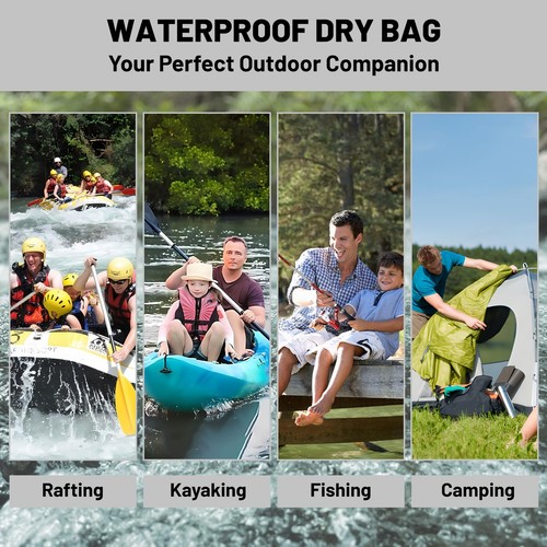 Waterproof Dry Bag Roll Top Teal Beige Ombre Backpack 5L/10L/20L Floating and... - Picture 4 of 8