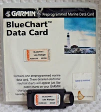 Garmin BlueChart MUS016R Lake Michigan Data Card Marine Map Chart Chip