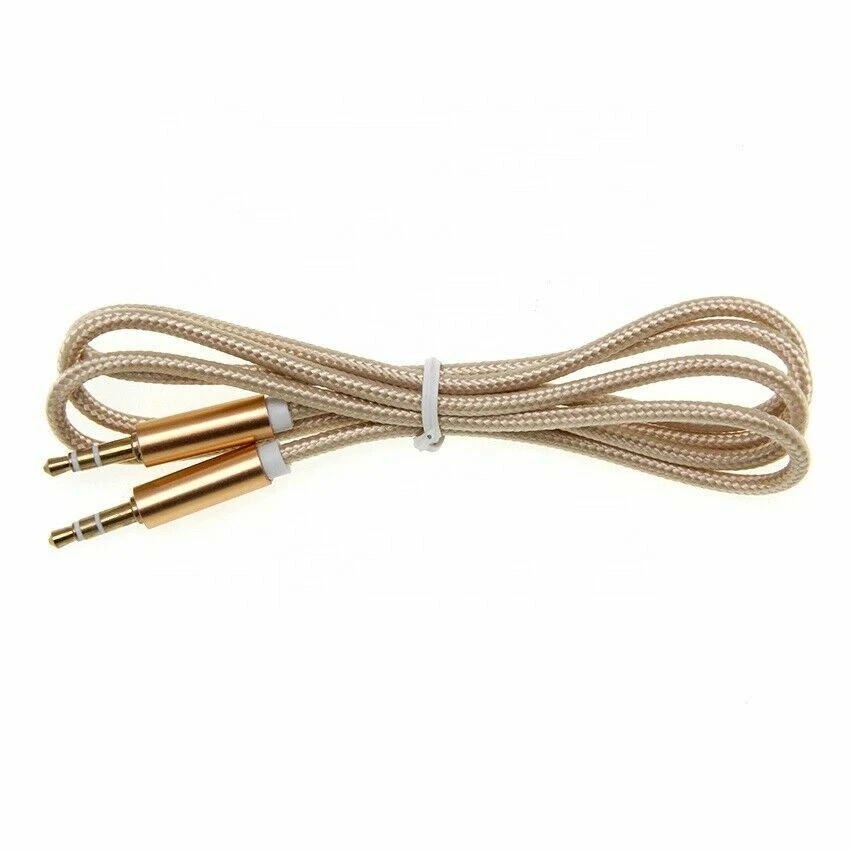 Aux Audio Auxiliary Cable 2M Strong Braided 3.5mm Jack to Jack Stereo Plug Lead - Image 2 of 4
