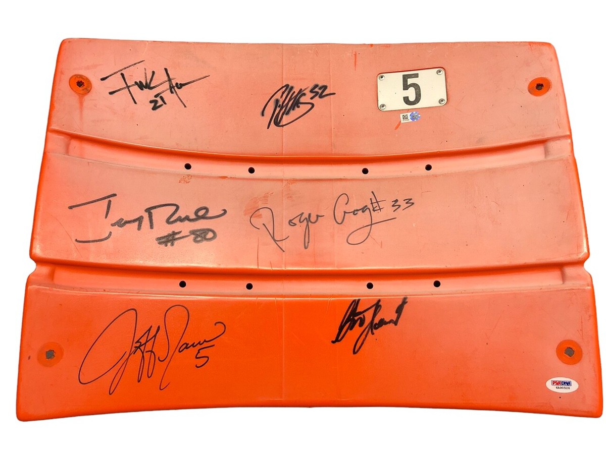 SAN FRANCISCO 49ERS LEGENDS SIGNED CANDLESTICK PARK SEAT BACK