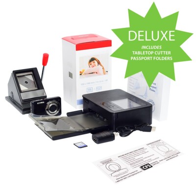 Deluxe Passport Photo System w/ Photo Cutter - Preconfigured for US Passports 