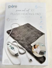 Pure Enrichment Plush Heating Pad XL 12" x 24" Pure Relief 6 Heat settings New