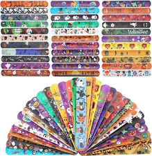 120 Pcs Friendship Bracelets Halloween Slap Bracelets Party Favors for Kids - 60