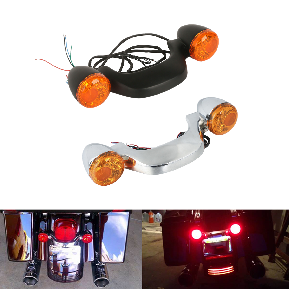 Rear Turn Signal Brake Light Bar Fit For Harley Touring Street Glide