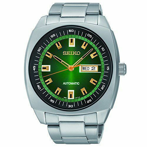 New Seiko SNKM97 Recraft Green Dial Stainless Steel Automatic Men's Watch - Picture 1 of 1