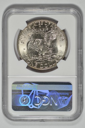 1971 D Friendly Eagle $1 Eisenhower Dollar NGC MS 65 - Picture 2 of 2