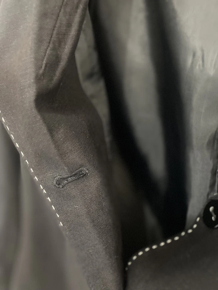 Chaqueta Blazer Evan Picone Negra Lino Carrera Oficina Talla 10 Foto 4 de 4