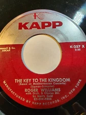 Roger Williams  – The Key To The Kingdom / Dearer Than Dear  45 RPM VG+ F238