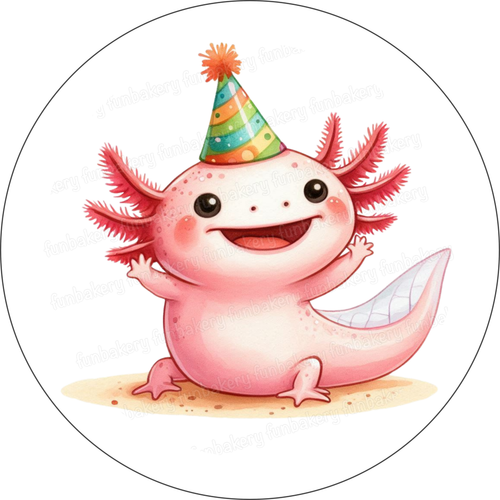 Axolotl Cake Topper Party Decoration Edible Birthday Celebration Cupcake Gift - Picture 12 of 14