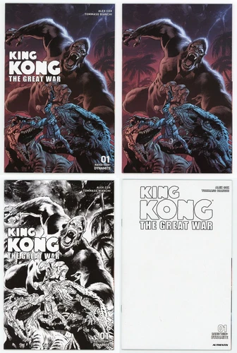 King Kong the Great War #1 (NM/MT LOT) Cover A Virgin Sketch Blank SET Dynamite