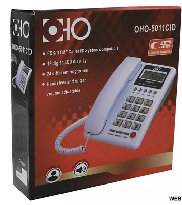 Wired Office Landline Phone for Seniors ID Calls OHO-5011CID Max Buttons