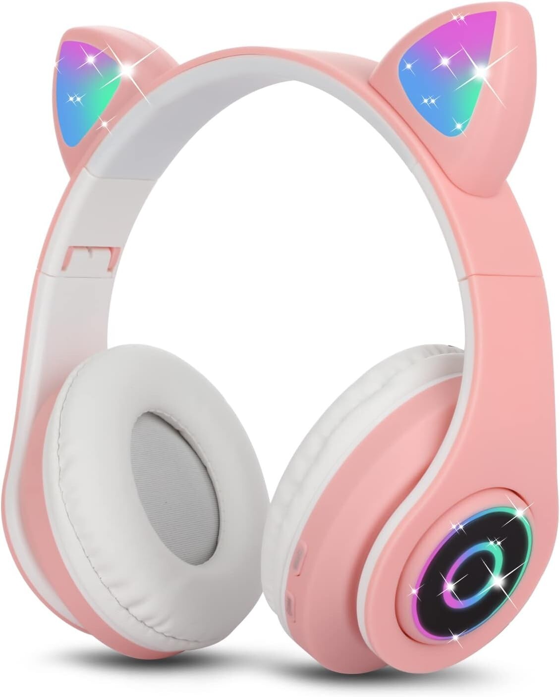Sendowtek Cuffie Bluetooth Gatto per Bambini e Ragazze | Audio Sicuro LED - 1