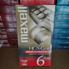 10 Pack Maxell HGX-Gold T-120 6 Hour VHS Tapes Premium Brand New Sealed