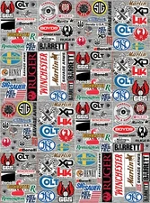 SPECIAL SALE! 100+ Assorted Gun Pistol Rifle Hunting Decals Pack Lot 9mm AR +