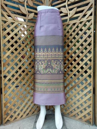LAOS/THAI SILK SARONG SKIRT WAIST ONE SIZE WRAP AROUND/LENGTH 34/35" - Picture 113 of 117