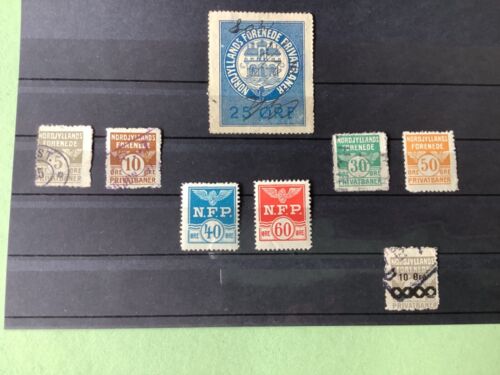 Denmark N. F. P. railway parcels mounted mint & used stamps Ref A4449 - 第 1/2 張圖片