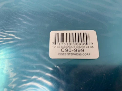 Jones Stephens C90-999 24 GA SS Wall Mount Cleanout/Extension Cover 10" - Picture 2 of 3