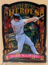 1998 Topps GALLERY OF HEROES #7 Mark McGwire RARE DIE CUT ACETATE STAINED GLASS