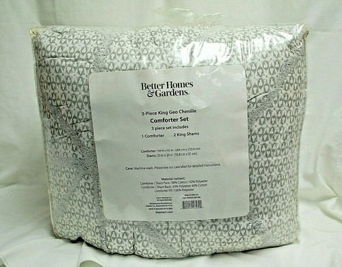 King Geo Chenille Comforter Set 