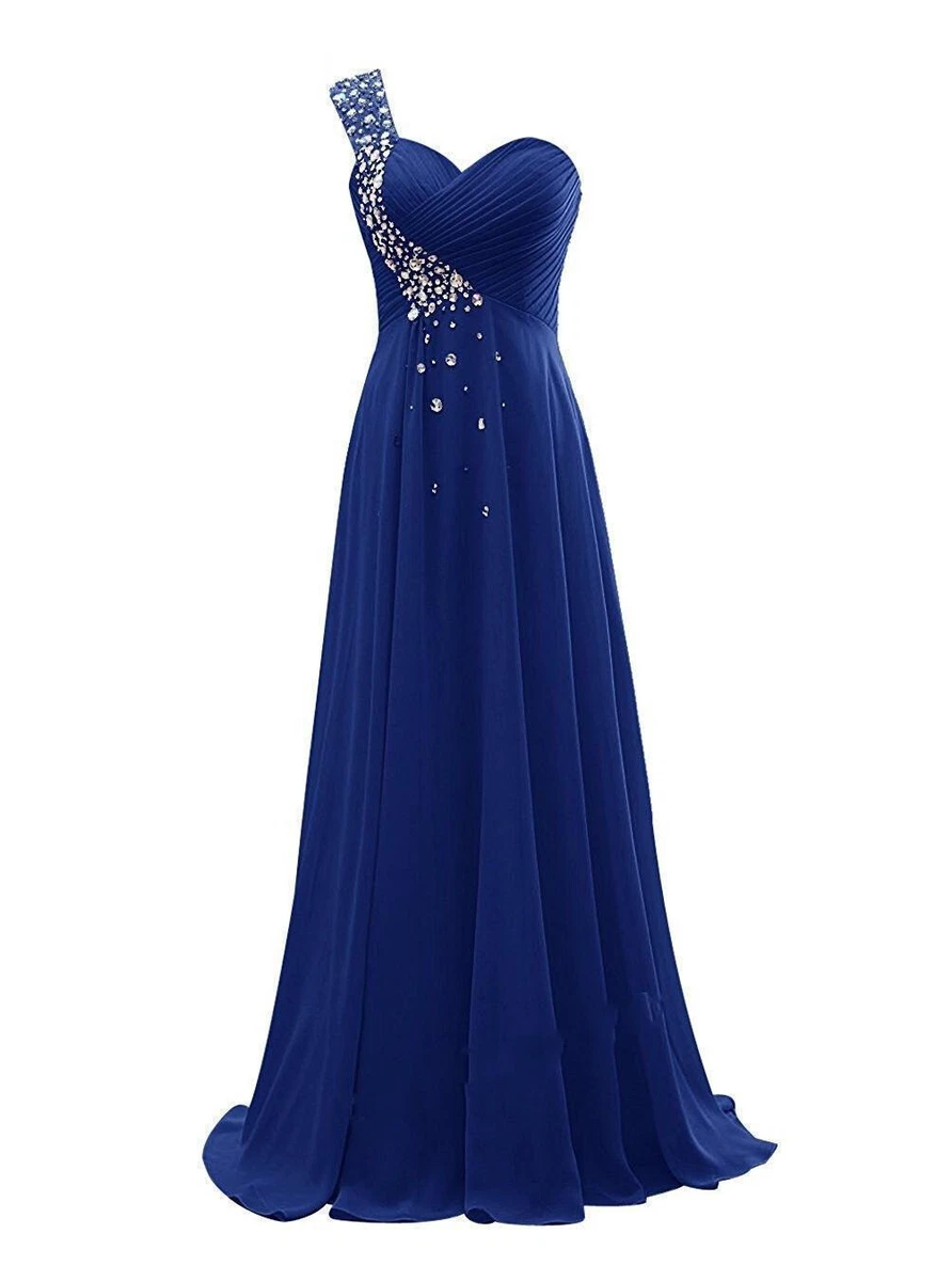 royal blue chiffon bridesmaid dress products for sale | eBay UK