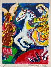 Zamy Steynovitz Angel Fantasy Hand Signed Limited 3 Serigraph on Paper