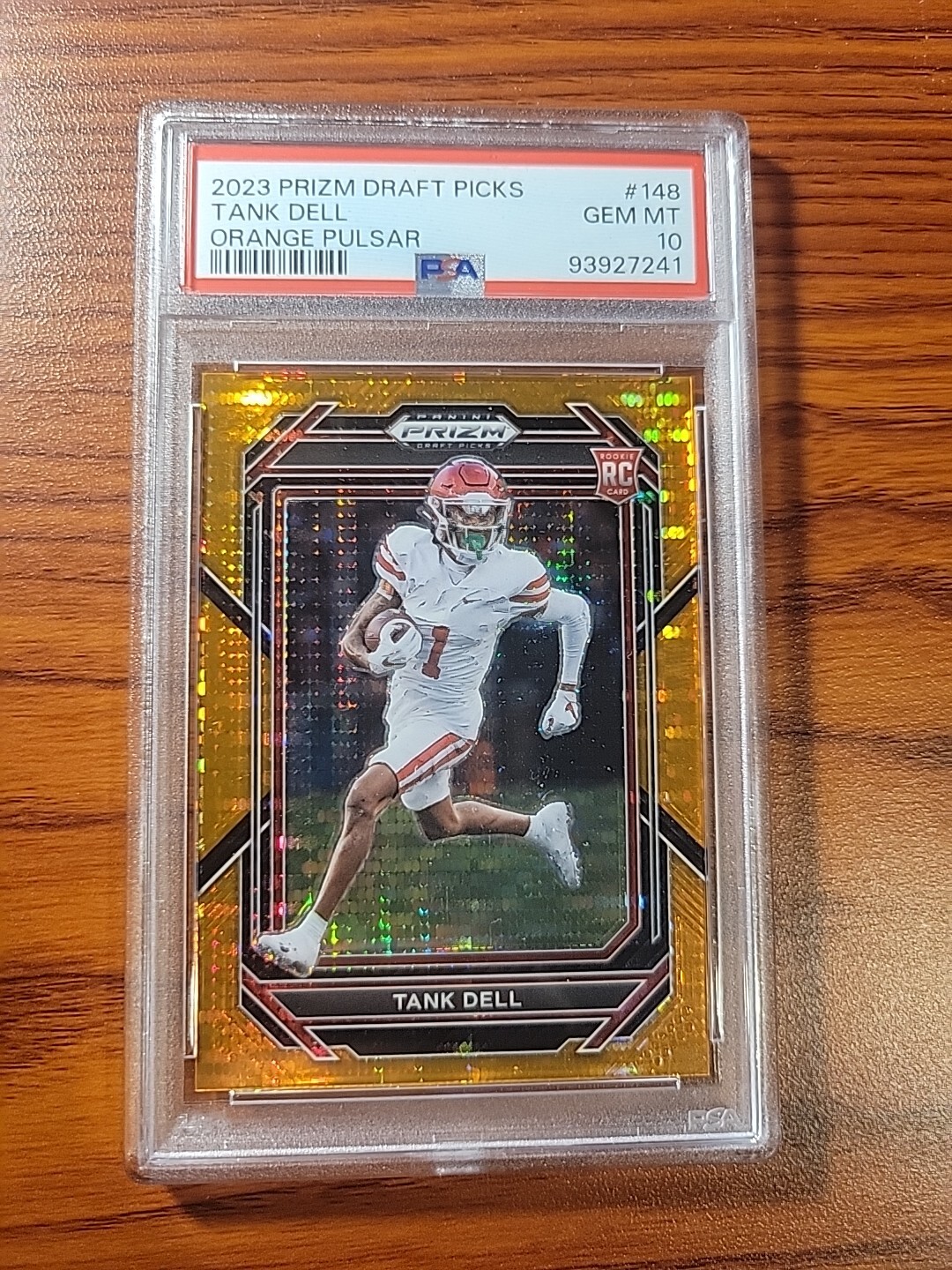 Tank Dell Panini Prizm Draft Picks #148 Orange Pulsar