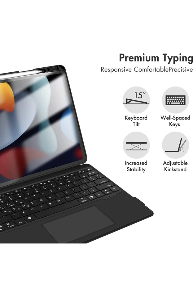 Keyboard Case 12.9" Compatible with iPad (6th Generation 2022) 5th, 3rd, 4th Bac - Image 4 of 4