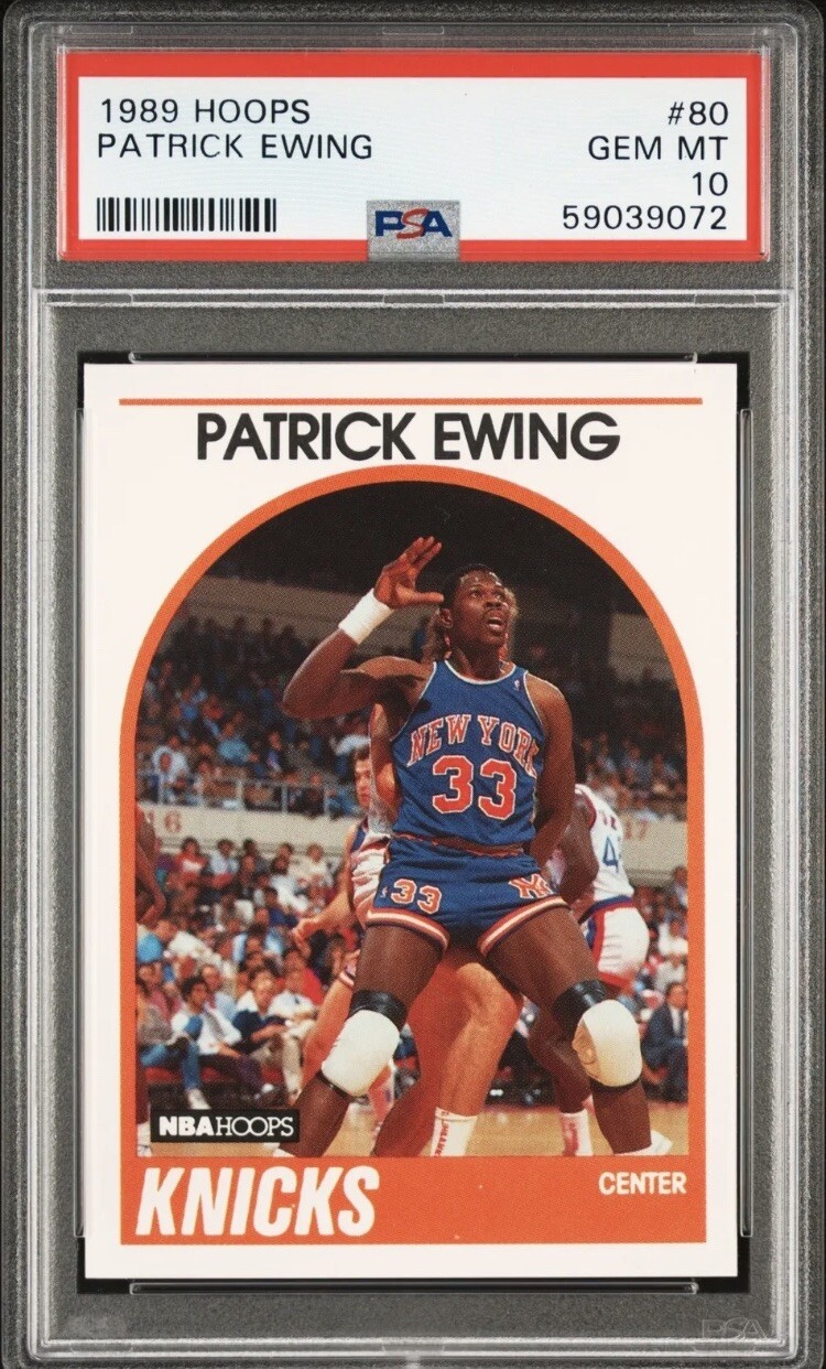 1989 Hoops Basketball Patrick Ewing #80 Graded PSA 10 GEM MINT New York Knicks