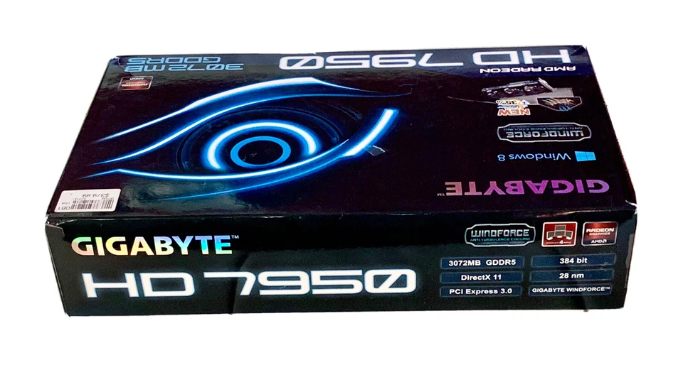 Boxed Gigabyte Radeon HD 7950 3GB PCIe HDMI Video Graphics Card +Accessories GPU - Image 3 of 4
