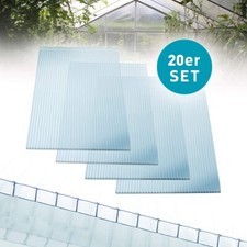 20Pcs 2'X4' Polycarbonate Greenhouse Panels 4mm Thickness Twin Walled Sheets