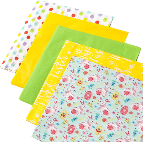 Gift Wrap Tissue Paper for Easter Day - 100 Sheets Bulk Wrapping Paper Decorativ