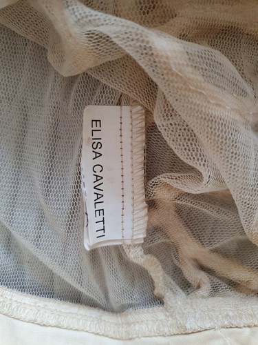 Elisa Cavaletti Club Kurzjacke beige Tüll Stickerei Größe S - Bild 6 von 10