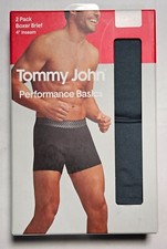 Tommy John Performance Basics - 4-Inch Boxer Brief - L - Turbulence Grey 2 Pack