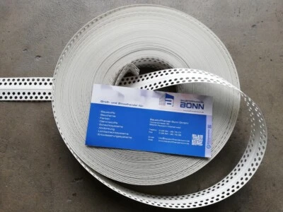 MARKENLOS (GP.0,80€/m) 50m Pvc Eckwinkel flach auf der Rolle Trockenbau Eckschiene Winkel