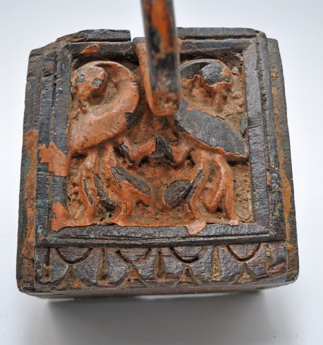 Antique Wooden Wall Hanging 1 Hook Hanger Original Old Hand Carved - Picture 5 of 8
