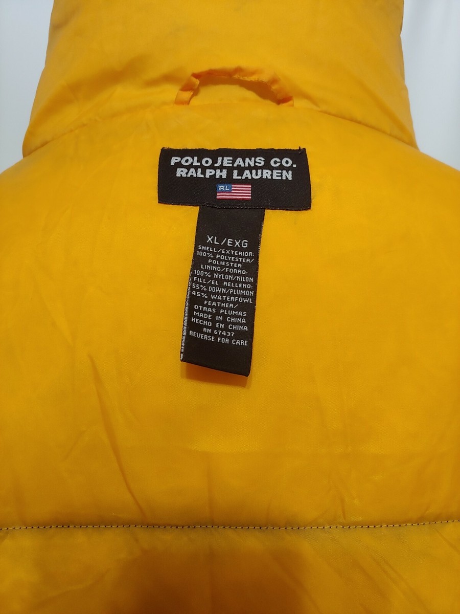 Ralph Lauren Polo Jeans Co1967 Logo Black Yellow Down Mens Ralph Lauren Polo Jeans Co1967 Logo Black Yellow Down Mens