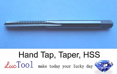 12-28 UNF Hand Tap Taper GH3 Limit 4 Flute HSS Taper Chamfer Bright Threading