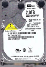 WD20NMVW-11W68S0 dcm: HHCVJHBB s/n: WX91C4 2TB JUL/ 2012 USB 3.0 WESTERN DIGITAL