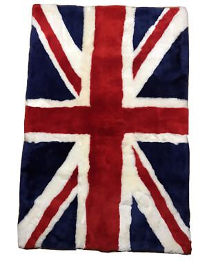 lammfell schaffell teppich Shipskin Union Jack Style Hand Made 80x120cm