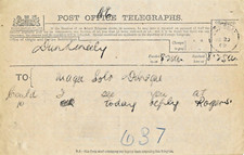 POST OFFICE TELEGRAPH, DUNKINEELY,IRELAND to DONEGAL. 1909.
